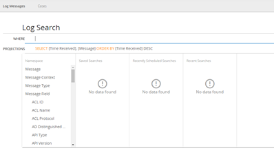 New Log Search Page New Log Search Page